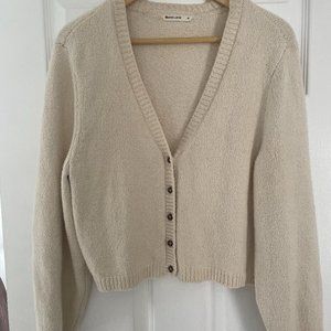 Marine Layer Monet Crop Cardigan in Cream Size Medium